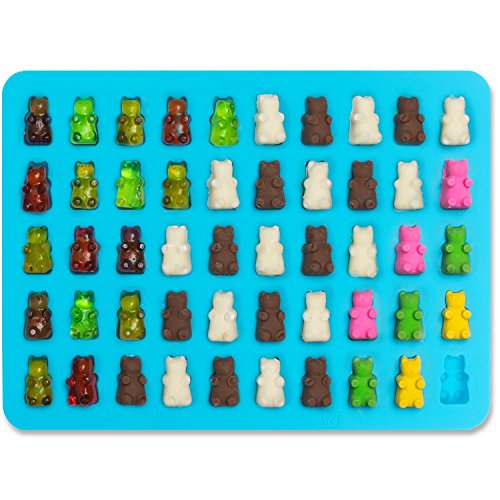 MUZIYU 2er Silikon Gummibärform mit Pipetten für Gummibärchen Schokoladen Eiswürfel Crayon Candle