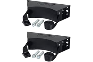 Ginobili 2PCS Propane Tank Holder Propane Tank Mount Gas Cylinder Holder Long-Lasting Screws ABS Cylinder with Screws and Chain Supported 4-12Inch (Black)