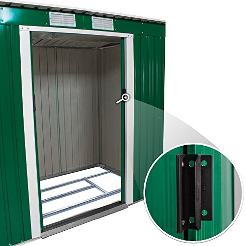 TecTake Metall Gerätehaus Gartenhaus Pultdach | 213x130x173cm | mit Metall-Fundament - 2