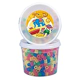 Farbe: Neon gemischt Hama 8572 - Maxi Perlen Dose, ca. 600 Stück, neon gemischt