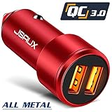 100% Worry Free: 18 Monate Garantie und freundlicher 24/7 Kundenservice. Das JSAUX Dual QC3.0 USB-Schnellladegerät wird mit einer Schutzbox und einem Benutzerhandbuch geliefert. (KABEL IST NICHT INBEGRIFFEN)