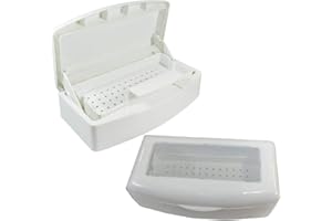 PETYOUNG Nagel-Sterilisierungs-sauberer Sterilisator-Behälter-Kasten-Salon-persönliches Nagel-Kunst-Maniküre-Werkzeug (Color : Opaque Lid)