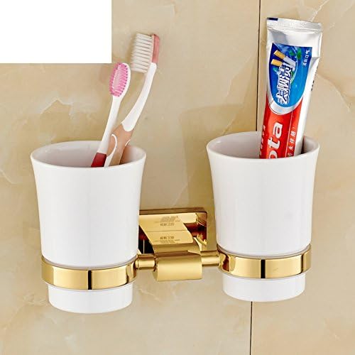 All copper gilded frame color Tumbler/Couples Cup double/Set toothbrush cup holder-A