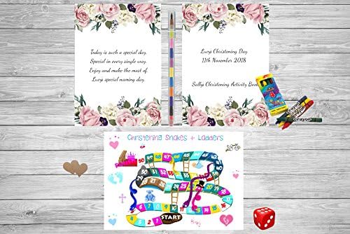 Personalised Childrens Christening Baptism Activity Pack Book Favour Cute Girls &amp; Boys CB7
