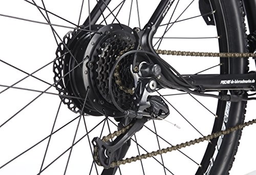 FISCHER E-Bike MOUNTAINBIKE EM 1724, 29 Zoll, Hinterradmotor 48 V/422 Wh „Powered by BAFANG“ und Shimano Deore-Schaltwerk - 10