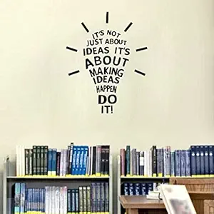 Rawpockets Decals Idea Wall Sticker - (PVC Vinyl, 58 cm x 46 cm, Black)