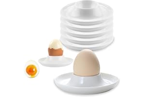 SHSHbuy Coquetier 6 PcsTasse à Oeufs,Coquetier Oeuf Plastique,Support Oeuf a la Ooque,Coquetier Oeuf Empilables Coquetiers pour Petit Déjeuner,Ronds avec Base pour Cuisine