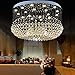 Produktbild Hplights Romantisch LED Kristall Deckenleuchte Deckenlampe Luxuriös Modern Kronleuchter 13x Gu10(3W) für Wohnzimmer Restaurant Hotel Küche Villa Balkon Flur usw.(80CM x80CM x50CM) [Energieklasse A+]
