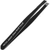 STALEKS PRO Expert 11 Tip 3b Profesyonel Kaş Cımbızı (Siyah) - Kalın Kaşlar ve Etkili T&uuml;y Alma i&ccedil;in Geniş Eğimli Paslanmaz &Ccedil;e
