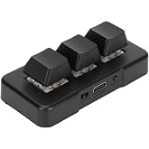 VBESTLIFE Mini 3 Key Keyboard, USB/2.4G/Bluetooth RGB Programmable Macro Keyboard, Wireless Mechanical Gaming Keyboard HID Pr