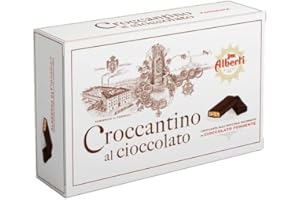 CAIYA Strega Alberti Croccantino al Cioccolato Barretta di Croccante alle Nocciole Ricoperta di Cioccolato Fondente 300g