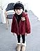 Arrowhunt Baby Girls Cute Winter Warm Plush Rabbit Hooded Coat Red