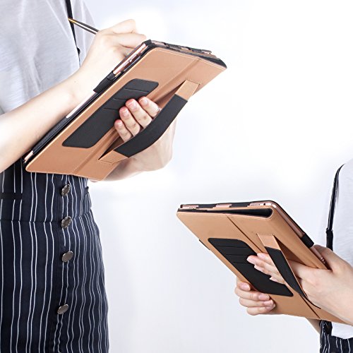 iPad Pro Hülle,iPad Pro 9.7 Hülle,Fyy® [Super Functional Series] Hochwertige Kunstleder Hülle mit elastitcher Handschlaufe und Halterungen für Karten, Notizen für iPad Pro 9.7 Zoll (2016 Edition),Schwarz (mit automatischer Schlaf/ Weck-Funktion) - 7