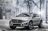Classic Y Muscle Car de indicadores y Auto tipo Mercedes-Benz GLA Concept Art Póster De Impresión sobre 10 mil archivado satén Papel Plata Lado Frontal View de almacenamiento, papel, Silver Front Side Warehouse View, 91 x 61 cm (36 x 24 Zoll)