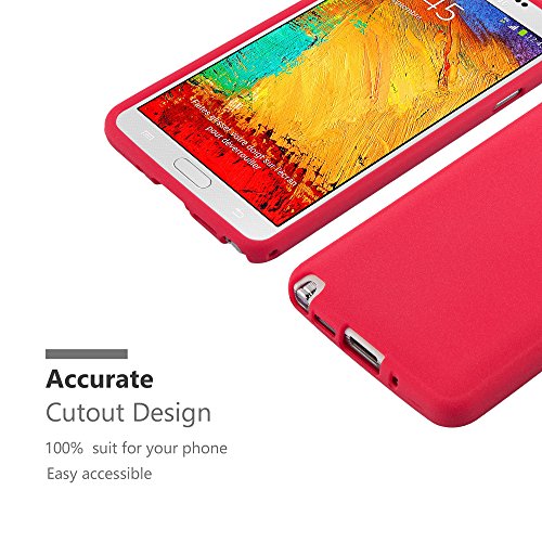 Samsung Galaxy NOTE 3 Funda Super Delgada de Silicona TPU en FROST ROJO de Cadorabo  Dise  o FROST      Cubierta Protectora Ligera Flexible con Antichoque para Tel  fono M  vil     Gel Protecci  n Carcasa Case Cover