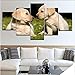 Produktbild syssyj Kein Rahmen 5 Panel/Stücke Hd Print Labrador Welpen Im Gras Tier Wand Poster   Kunst Malerei Für Wohnzimmer Dekor