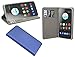 Produktbild cofi1453 Buchtasche kompatibel mit ZTE Blade A602 Hülle Case Tasche Wallet BookStyle mit Standfunktion in Blau