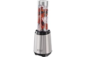 Russell Hobbs Batidora de Vaso Individual Mix & Go, Batidora Smoothie, Mini Batidora para Zumos, Batidos, Gazpachos, Vaso de 
