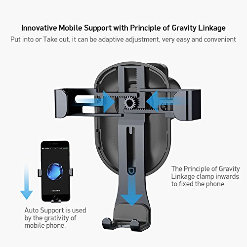 Supporto Smartphone Auto Universale, ikalula Griglia di Ventilazionee 360 Gradi di Rotazione Regolabile GravitÃ  Porta Cellulare Telefono Auto per iPhone, Samsung, Huawei, Xiaomi e Dispositivo GPS
