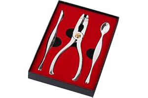 ANTCHER 3 Piece Seafood Tool Set - Lobster, Crab Leg Crackers, Nutcrackers and Stainless Steel Spoons and Forks, Gift with Packaging Box
