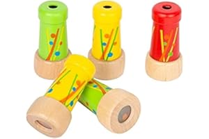 Small Foot 11746 Mini kaléidoscope en Bois, Set de 5 prismes, idéal comme Souvenir pour Les Enfants à partir de 3 Ans Toys, Multicolore