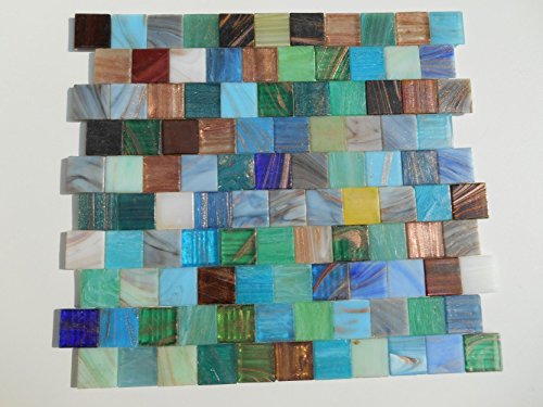 Goldregen Effekt Mosaiksteine Bunt Mix 1000g lose Mosaik Steine zum Basteln 2x2cm - 2