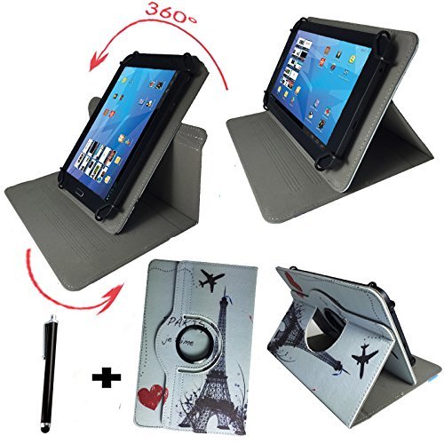 Tablet Tasche für Huawei MediaPad M3 Lite 10 Schutz Hülle Etui Case + Touch Pen - 10.1 Zoll Eifelturm Paris 360?
