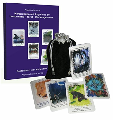 Kartenlegen mit Angelinas 80 Lenormand - Tarot - Wahrsagekarten: Begleitbuch incl. Kartendeck