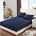 Produktbild Queta Bettlaken, Einfarbig, 1,8 m, Rutschfest, Simmons blau Navy 150 * 200cm