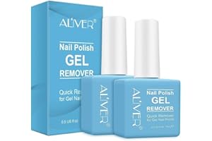 LOFUANNA 2 pezzi Magic Nail Polish Remover, Magic Soak-Off Gel Polish Remover, professionale Rimuove lo Smalto in Gel Soak-Off in 3-5 Minuti, Facilmente e Rapidamente, Non Danneggia le Unghie