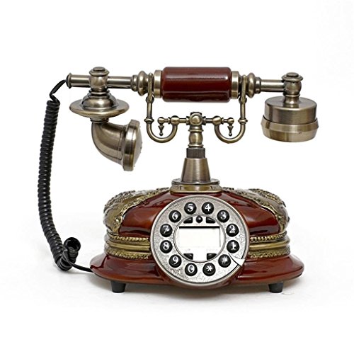 examen Creative Européenne Pastorale Rétro Antique Push Button Corded Phone Téléphone Fixe Pour Le Bureau à Domicile