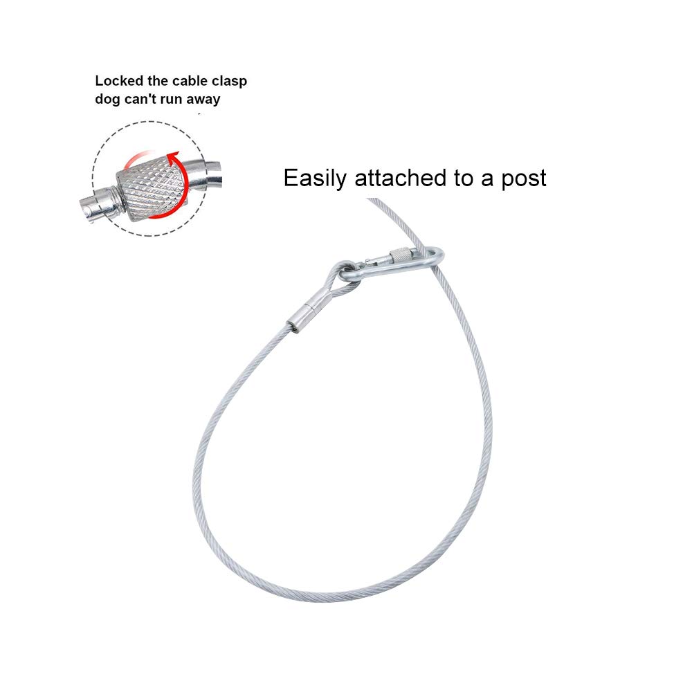 Tresbro-Systme-de-Chariots-de-Laisse-pour-Attacher-Les-cbles-chane-de-Courroies-dattache--mcher-pour-Petits-Chiens-de-Taille-Moyenne-et-Lourde