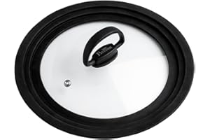 Coperchio Universale PINTINOX in Vetro con Anello in Silicone Adattabile in piu Diametri (CM 20-22-24)