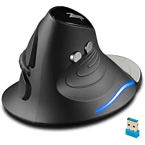 Souris Bluetooth Verticale Zelotes Avec Écran – 4000 DPI, 7 Boutons, Rechargeable, 3 Appareils, Ergonomique Pour PC, Mac, Tablette