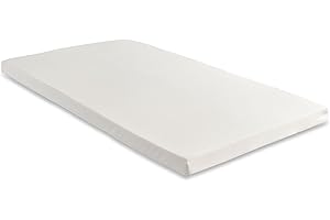 Starlight Beds Small Single Memory Foam Mattress Topper – 5cm Thick with Removable, Washable Cover, White – 2ft6 x 6ft3 (75x190x5cm)