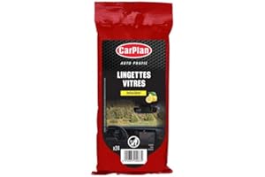 Carplan Auto Pratic 24 Lingettes nettoyantes pour vitres et vitres parfumées au Citron