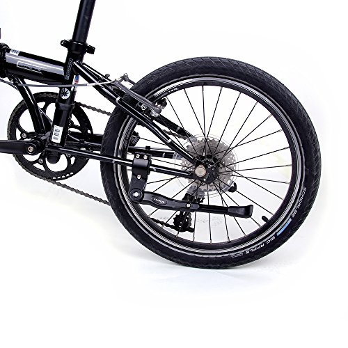 amarey faltbarer Seitenständer einstellbarer Fahrrad Ständer Universal Fahrradständer mit Anti-Rutsch Gummi Fuß Aluminiunlegierung für Mountainbike, Rennrad, Fahrräder und Weitere Schwarz - 4