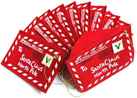 Rebuty 10 pcs Christmas Money Wallet Self-sealing Gift Envelope Candy Bag Christmas Tree Ornaments