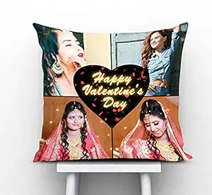 DreamVio Photo Cushion/Pillow for Gift to Husband,Wife,Mother,Father,Girl, Boy,Best Friend on Birthdays,Valentine,Rakhi with Filler. Size:- 12x12 inches, Colour:- Multi, Style 26