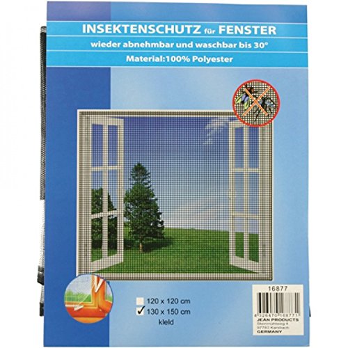 Insektenschutz-Gitter/Fliegengitter für Fenster, 120x120 cm, weiß