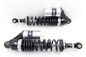 Hegeiisy 320 mm 12.5 Inch 7 mm Spring Universal Motorcycle Shock Absorber Rear Suspension ATV Quad Scooter Dirt Bike for CBR600 CBR400 CB500 YZF XC EXC XCF Silver Black