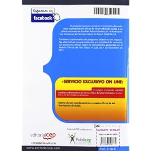 Auxiliares Administrativos del Servicio Vasco de Salud - Osakidetza. Test (Osakidetza 2011 (cep))