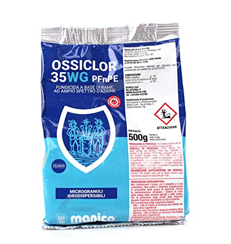 Manica Fungicida Biologico a Base di Ossicloruro di Rame Ossiclor 35WG PFnPE