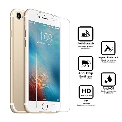iPhone 7 / 6s / 6 Screen Protector, ONSONÂ® [3-Pack] Premium Tempered Glass Screen Protector for Apple iPhone 6 / 6s / 7 (4.7 inch) 9H Hardness and 3D Touch Compatible, Anti Fingerprint, No Bubbles