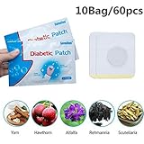 Starmood 60 Pcs Diabetic Patch Natural Herbs Reduce High Blood Sugar Plaster
