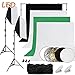 Produktbild SBARTAR - Fotostudio Set Studioleuchte Fotografie Set inkl. 4x Fotohintergrund schwarz 2x weiß grün 2*2M Hintergrundsystem 2x50*70CM Softbox 2x LED Fotolampe 5in1 Reflektor 3x Studioklemmern 2x Tragtasche