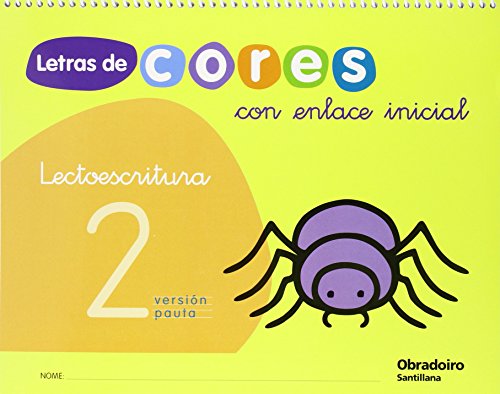 Letras de Cores 2 Con Enlace Inicial Cad Lectroescritura Version Pauta Gallego Obradoiro