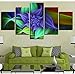 Produktbild Wiwhy (Kein Rahmen) Leinwand Malerei Hd Drucke Wohnkultur 5 Stücke Blume Wandkunst Abstrakte Modularen Bilder Für Nacht Hintergrund Kunstwerk Poster