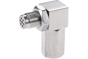 SURIEEN Update Version 90 Degree CEL Check Engine Light Bungs O2 Sensor Socket Real with Mini Catalytic Converter Inside