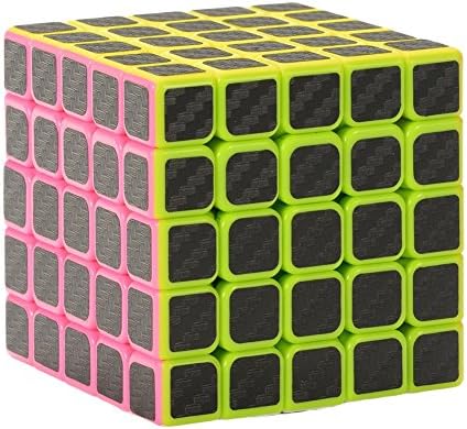 HAKATA Carbon Fiber Speed Cube 5x5x5, Magic Cube Puzzle Toys for Kids (5)